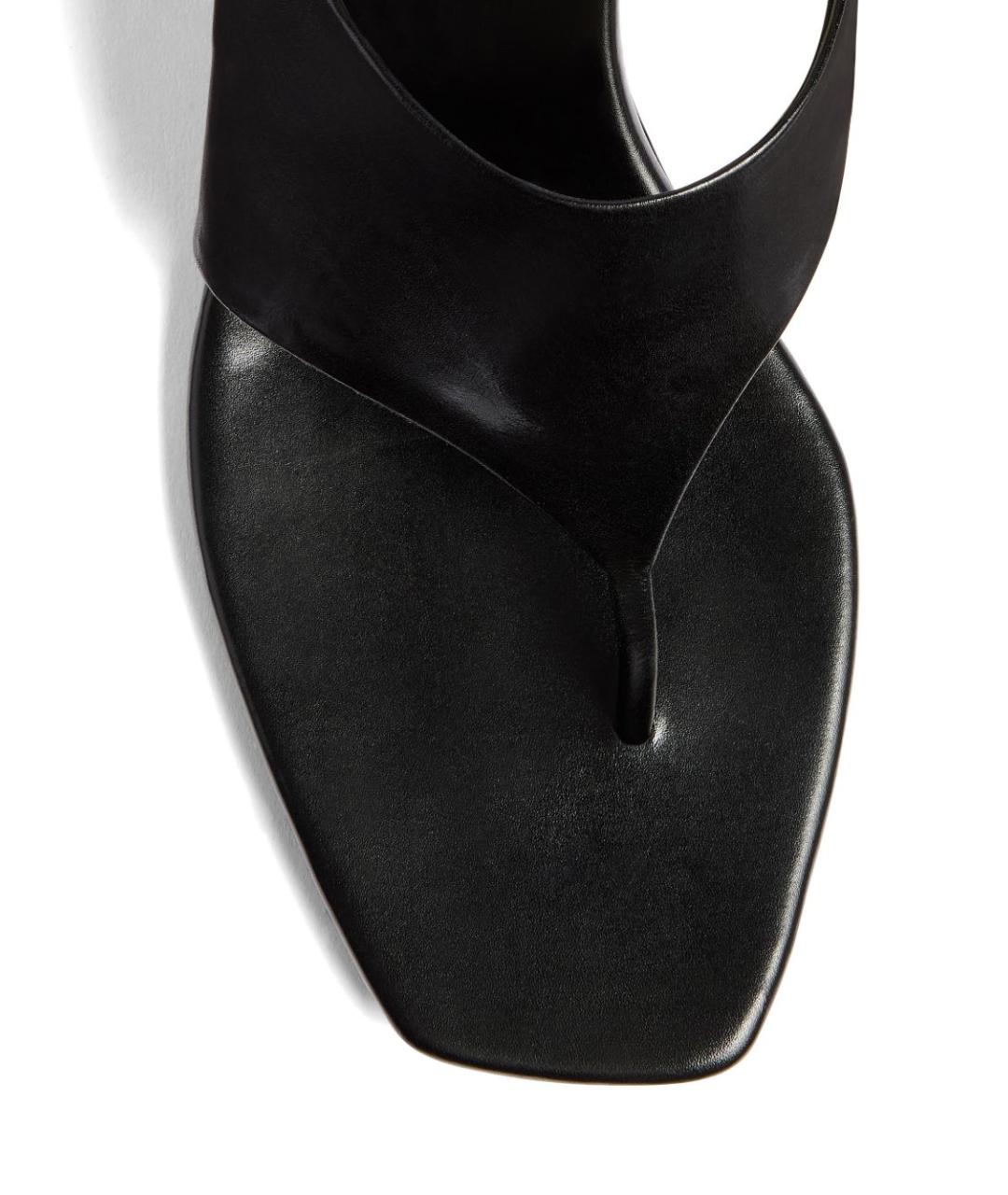 KHAITE Черные кожаные мюли, фото 2