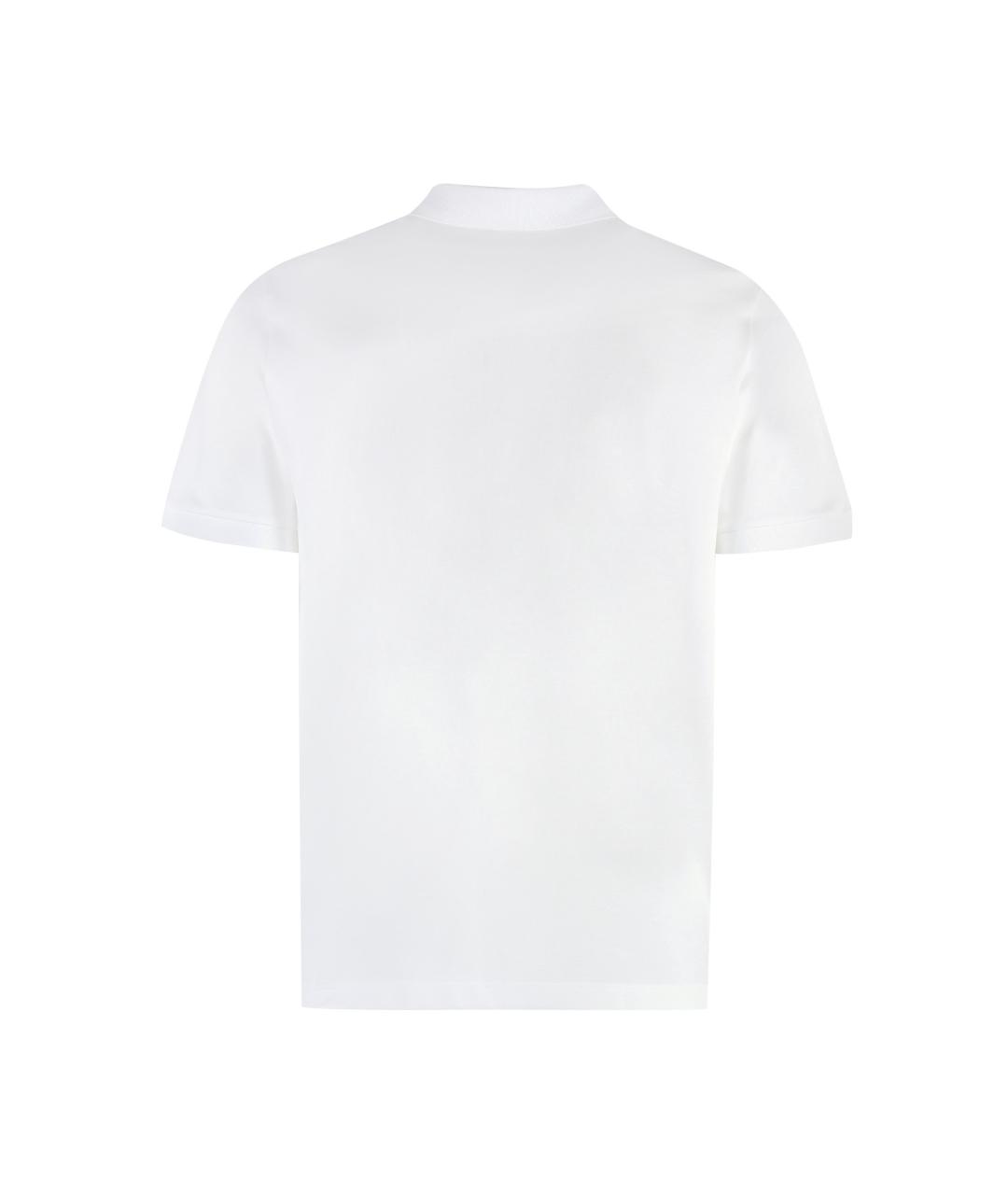 PRADA Белое хлопковое поло с коротким рукавом, фото 2