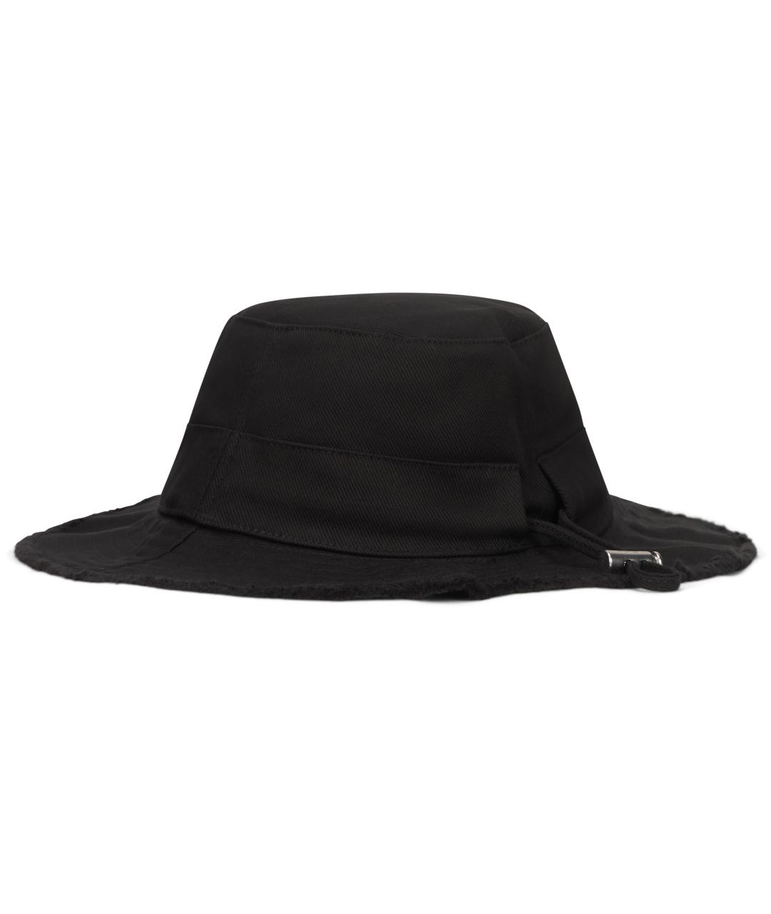 JACQUEMUS Черная хлопковая шляпа, фото 3