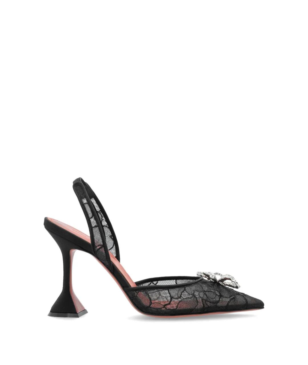 Amina Muaddi Черные кожаные туфли, фото 1