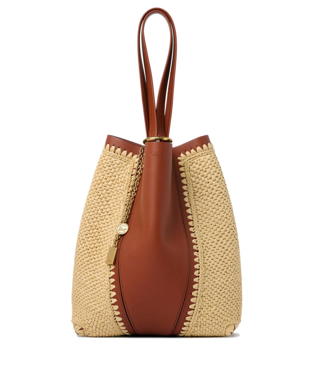 CHLOE Коричневая кожаная сумка тоут, фото 2