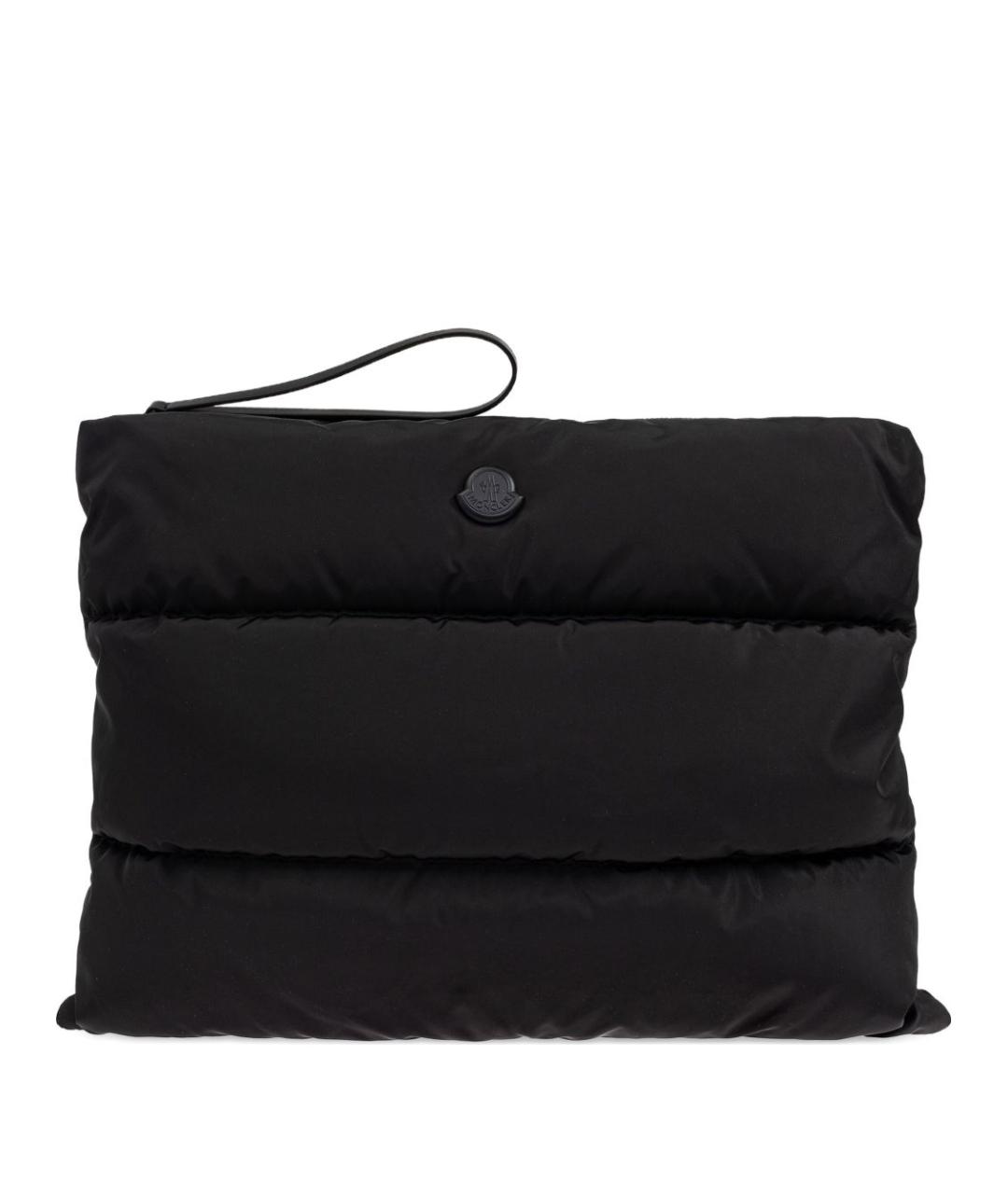 MONCLER Черная синтетическая барсетка, фото 1