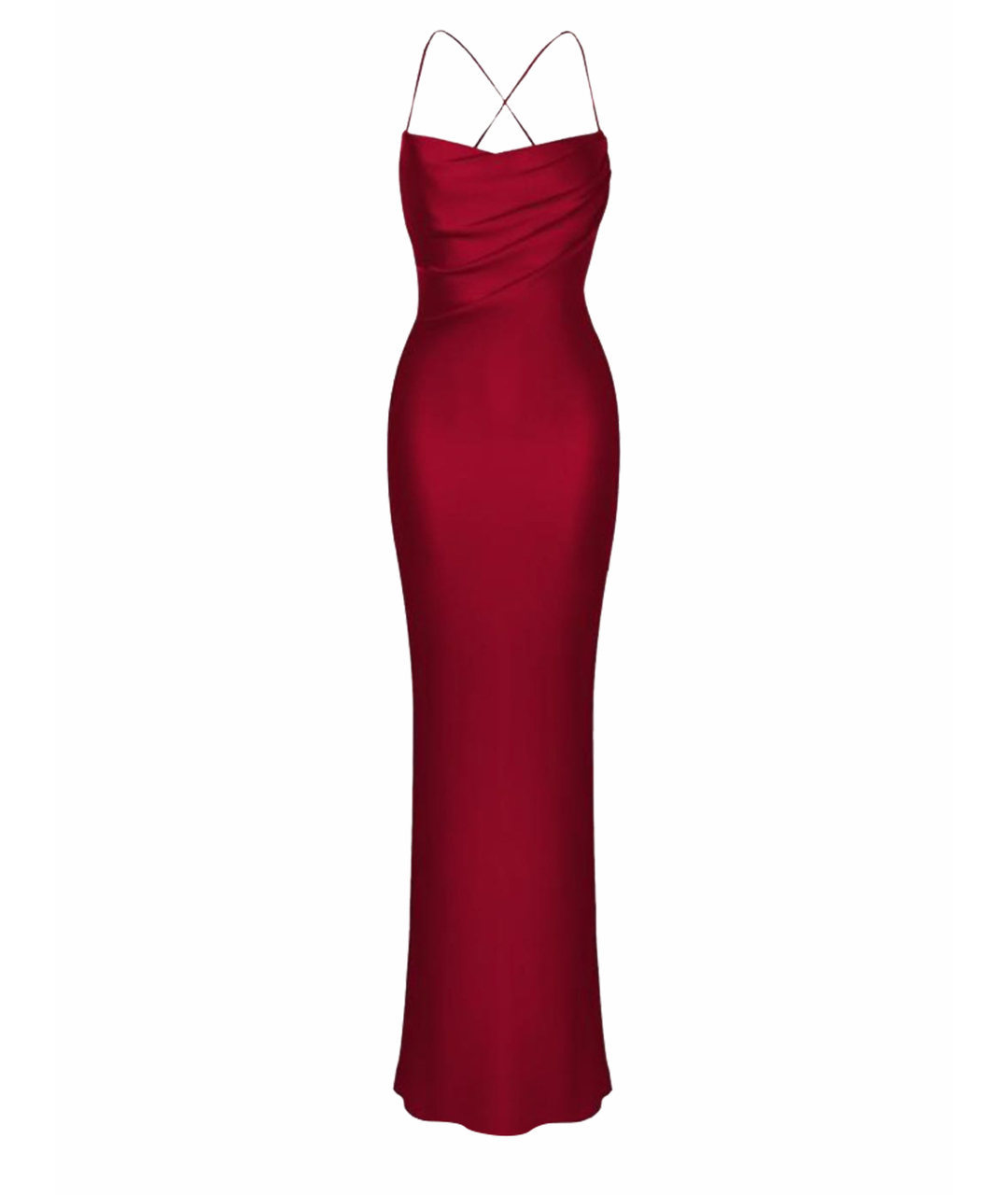 ROZIECORSETS Бордовое шелковое коктейльное платье, фото 1