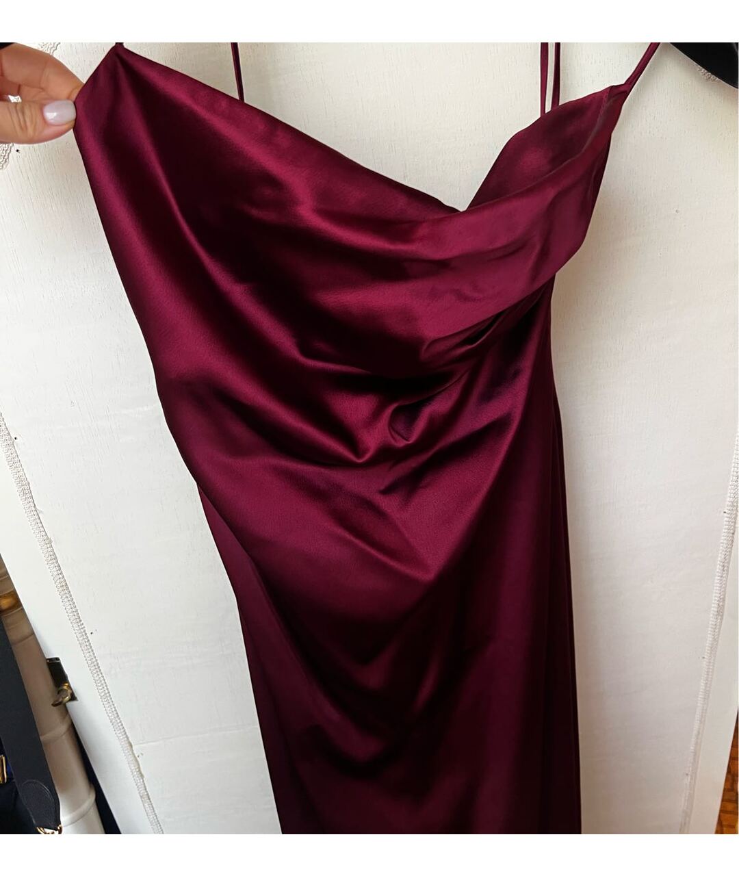 ROZIECORSETS Бордовое шелковое коктейльное платье, фото 4