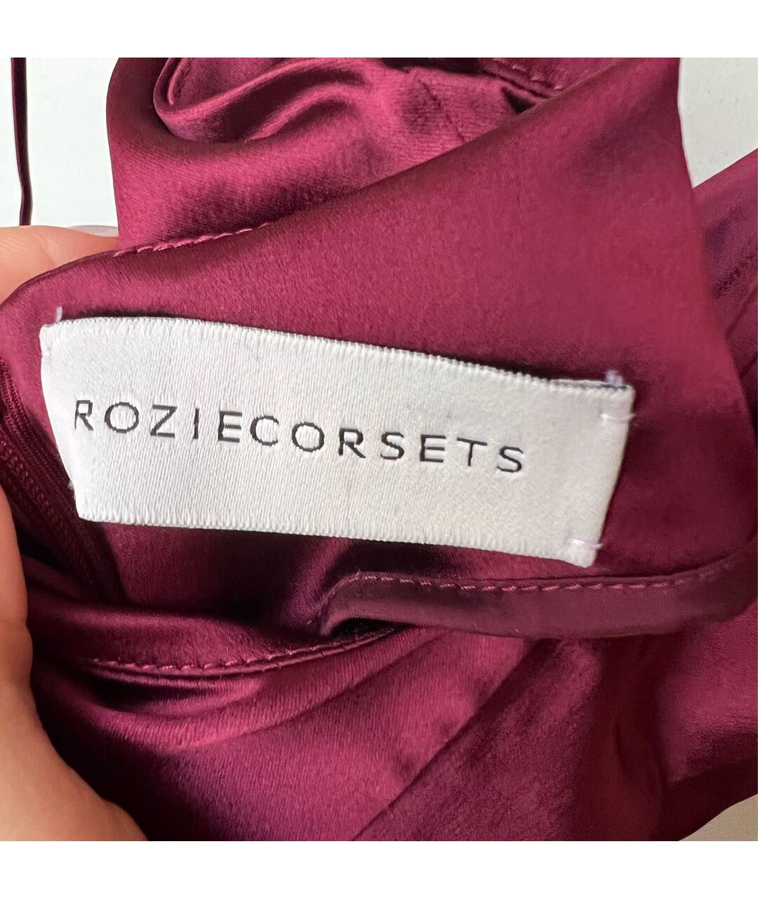 ROZIECORSETS Бордовое шелковое коктейльное платье, фото 3