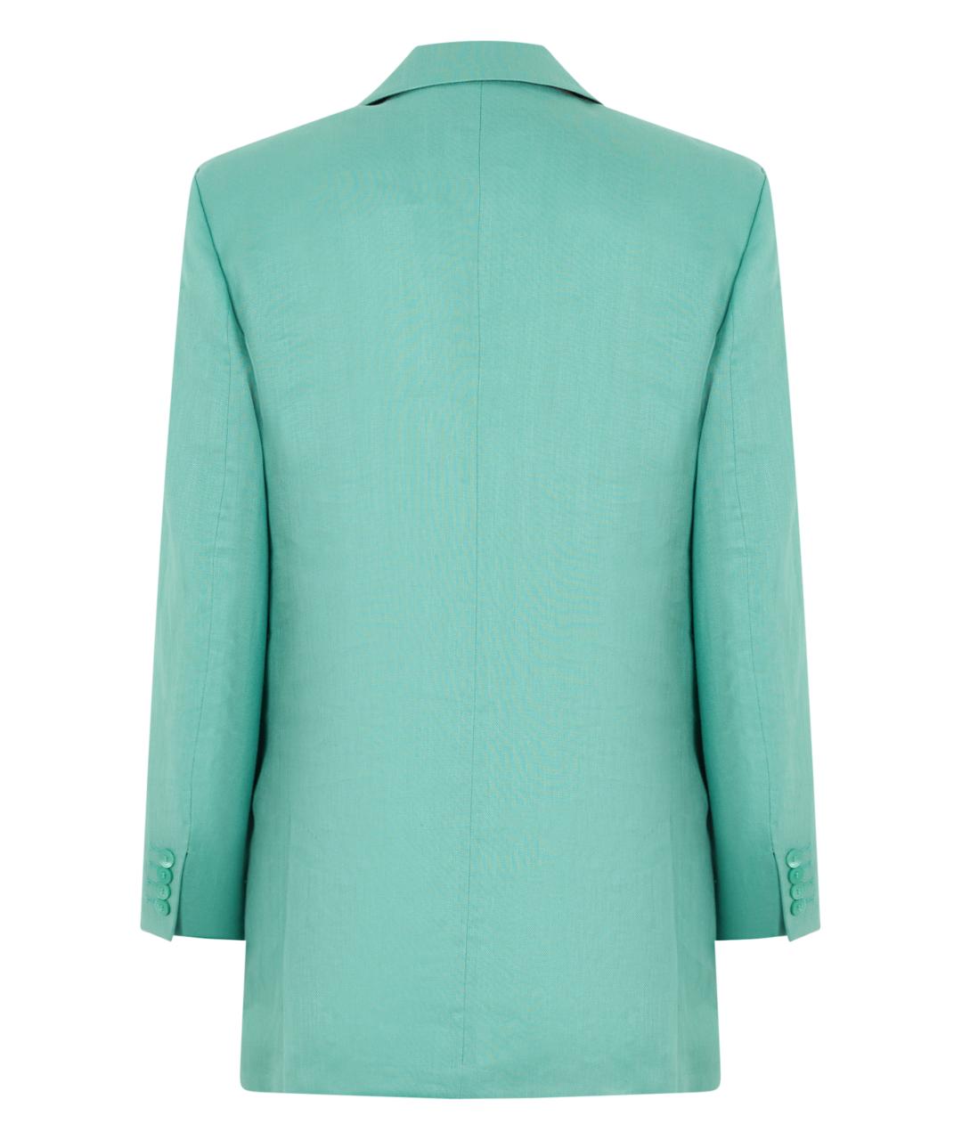 MAX MARA Зеленый льняной жакет/пиджак, фото 2