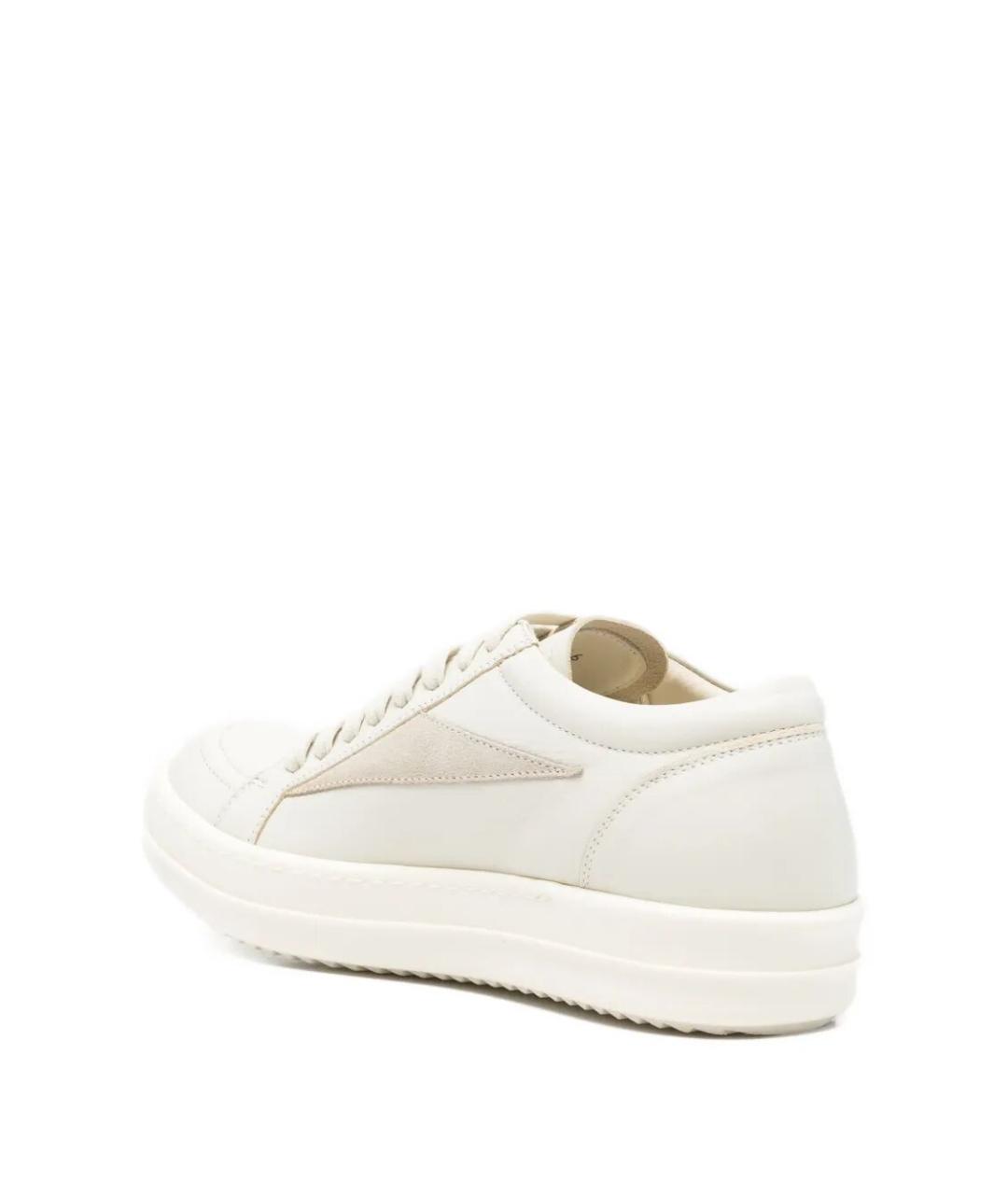 RICK OWENS Белые кожаные кеды, фото 3