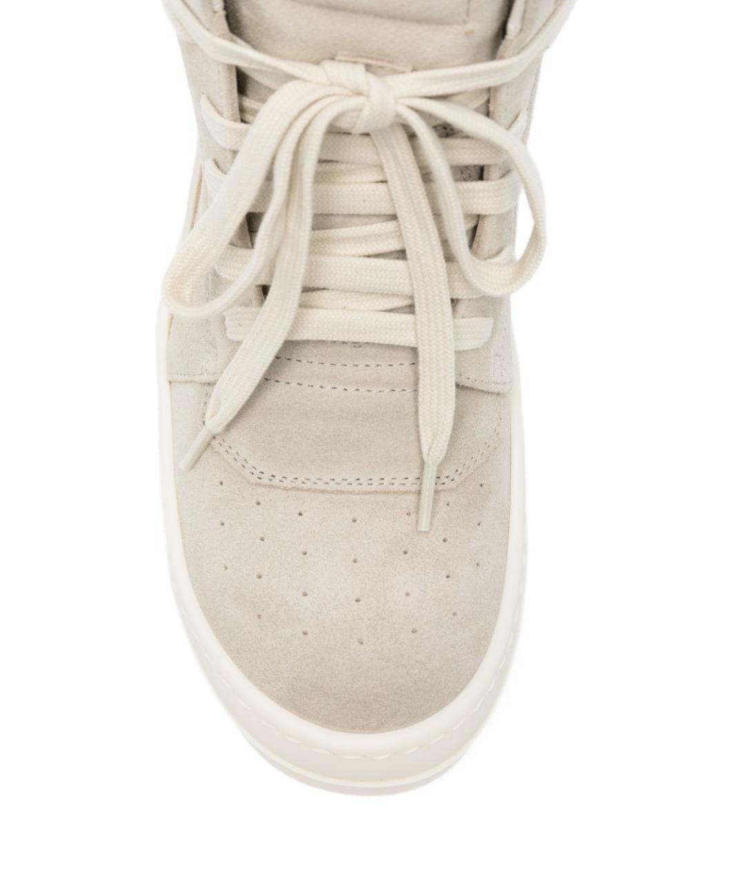 RICK OWENS Белые кожаные кеды, фото 3