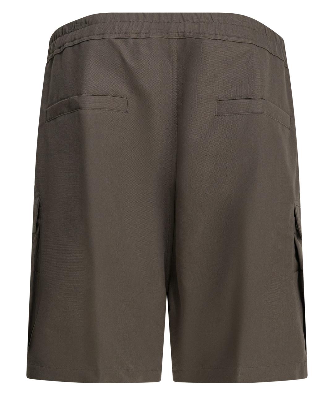 RICK OWENS Серые хлопковые шорты, фото 2