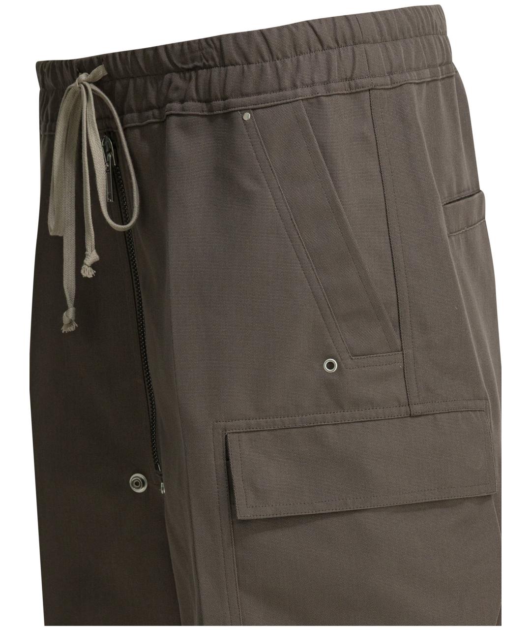 RICK OWENS Серые хлопковые шорты, фото 4