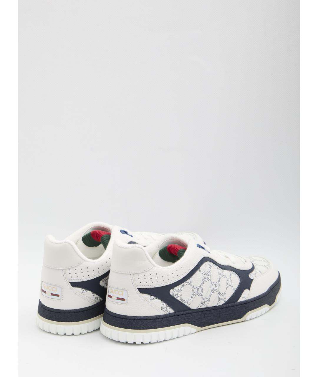 GUCCI Белые кожаные низкие кроссовки / кеды, фото 3