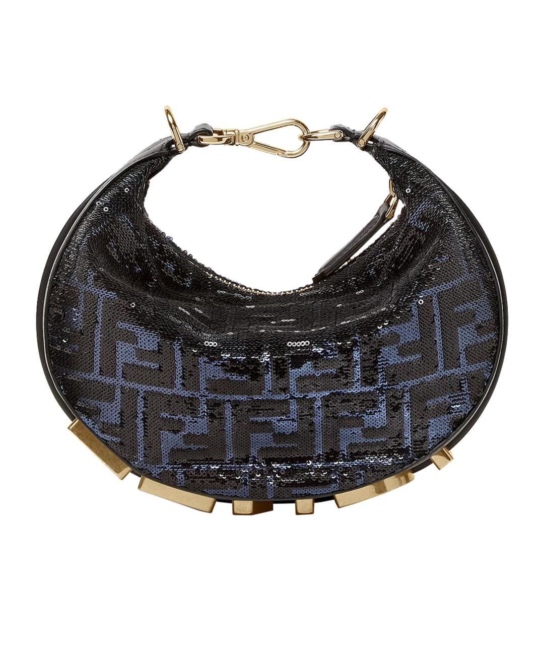FENDI Синяя сумка с короткими ручками, фото 1