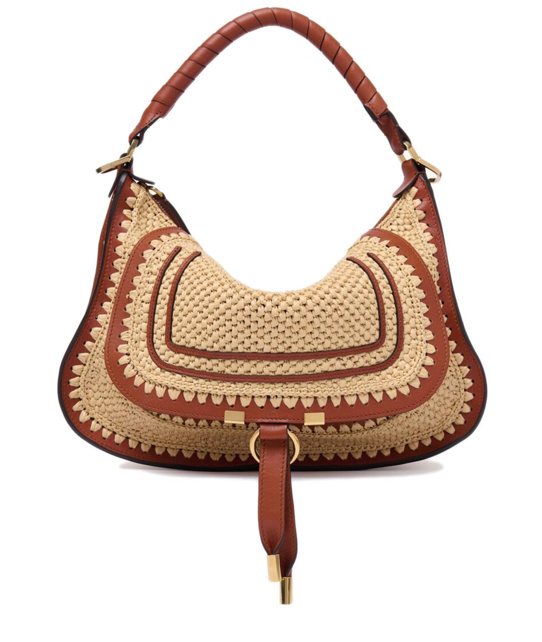 CHLOE Бежевая пелетеная сумка через плечо, фото 1