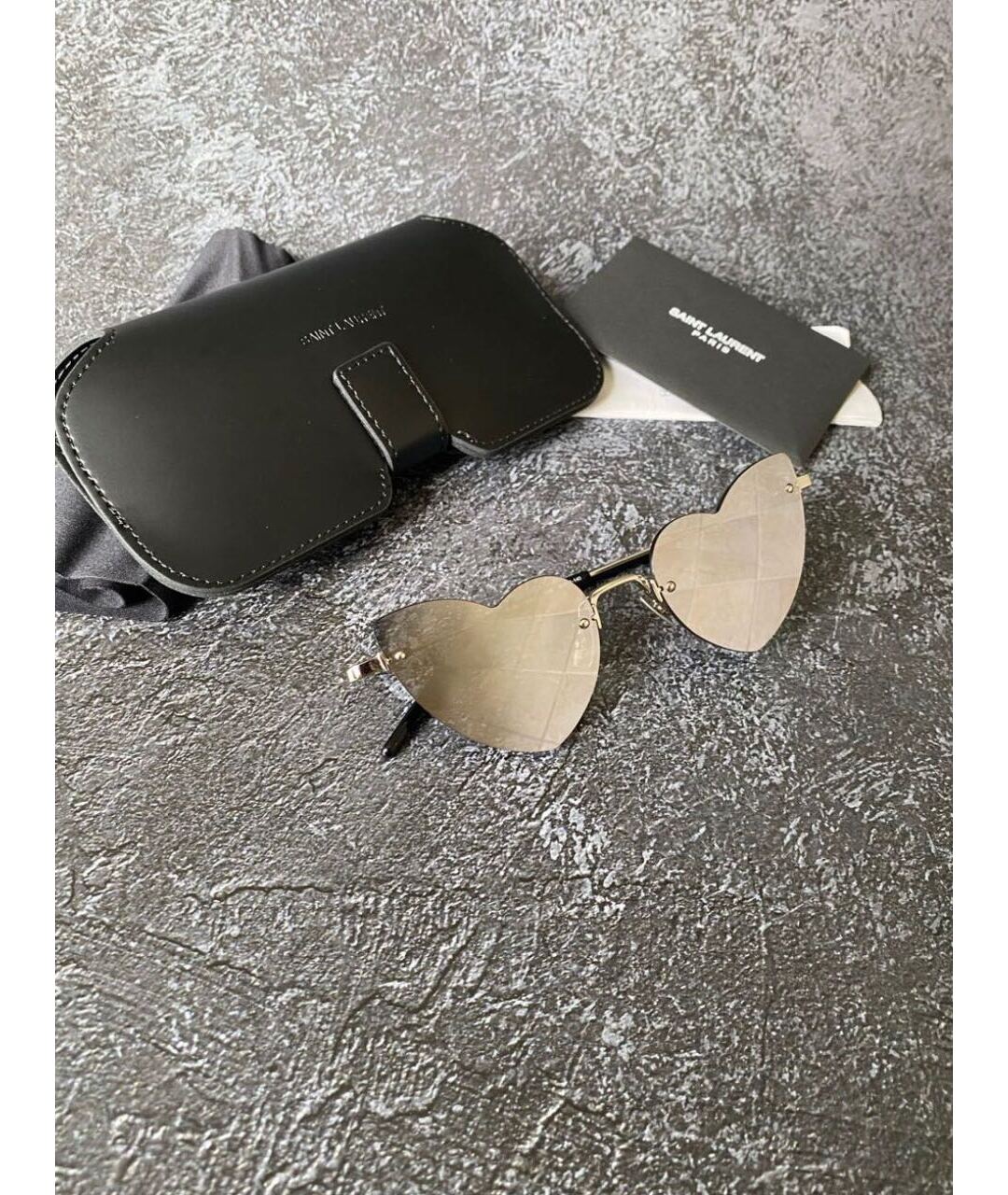 SAINT LAURENT Серебряные металлические солнцезащитные очки, фото 7