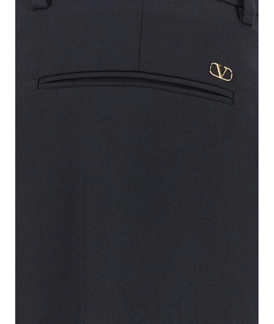 VALENTINO Синие шерстяные повседневные брюки, фото 3