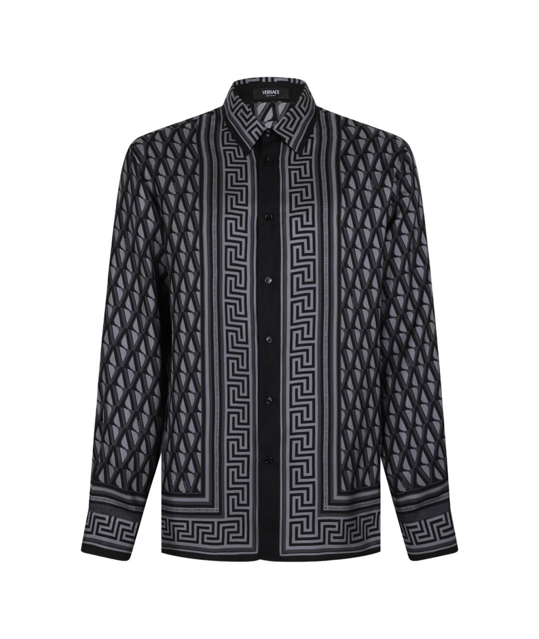 VERSACE Серая шелковая кэжуал рубашка, фото 1