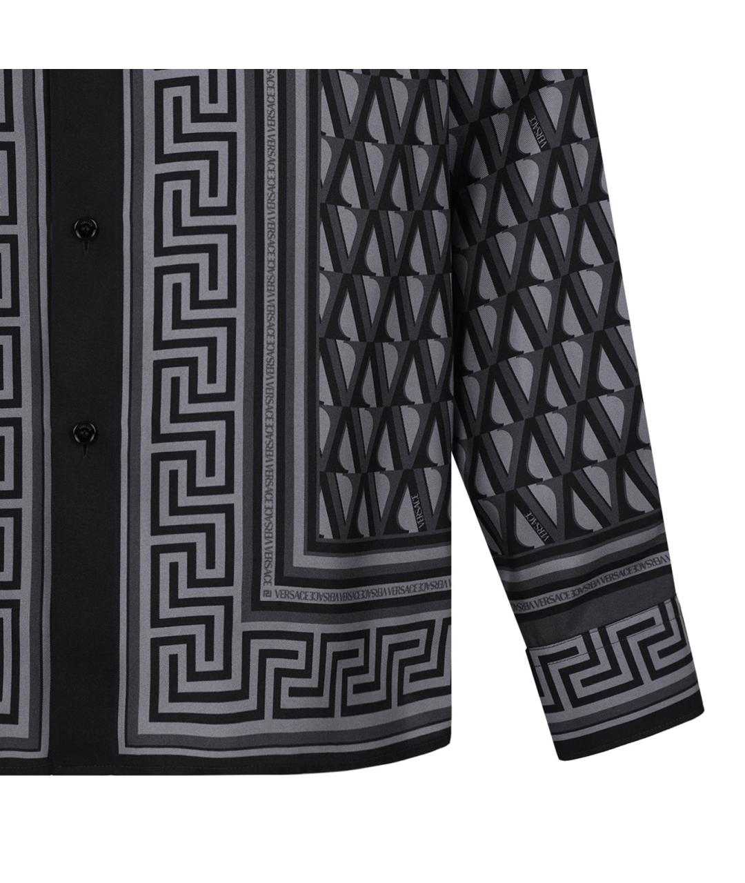 VERSACE Серая шелковая кэжуал рубашка, фото 4