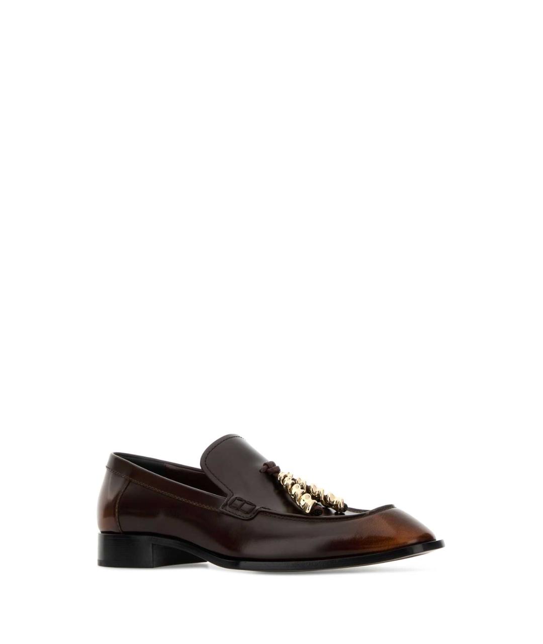 LOEWE Коричневые кожаные лоферы, фото 2