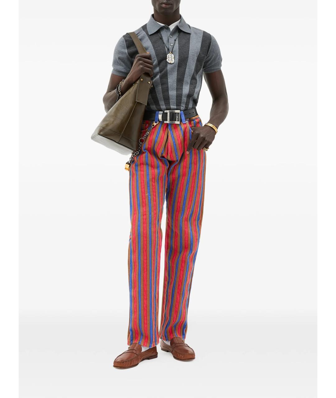 VERSACE Мульти хлопковое поло с коротким рукавом, фото 2