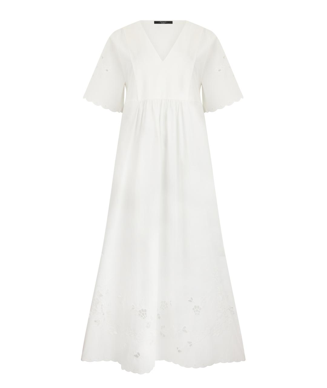 WEEKEND MAX MARA Белое хлопковое повседневное платье, фото 1