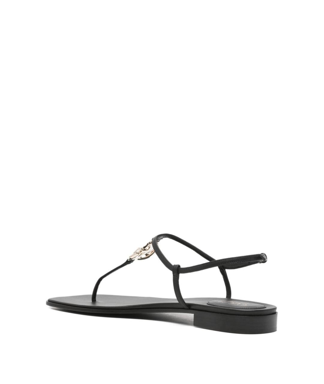 GUCCI Черные кожаные сандалии, фото 2