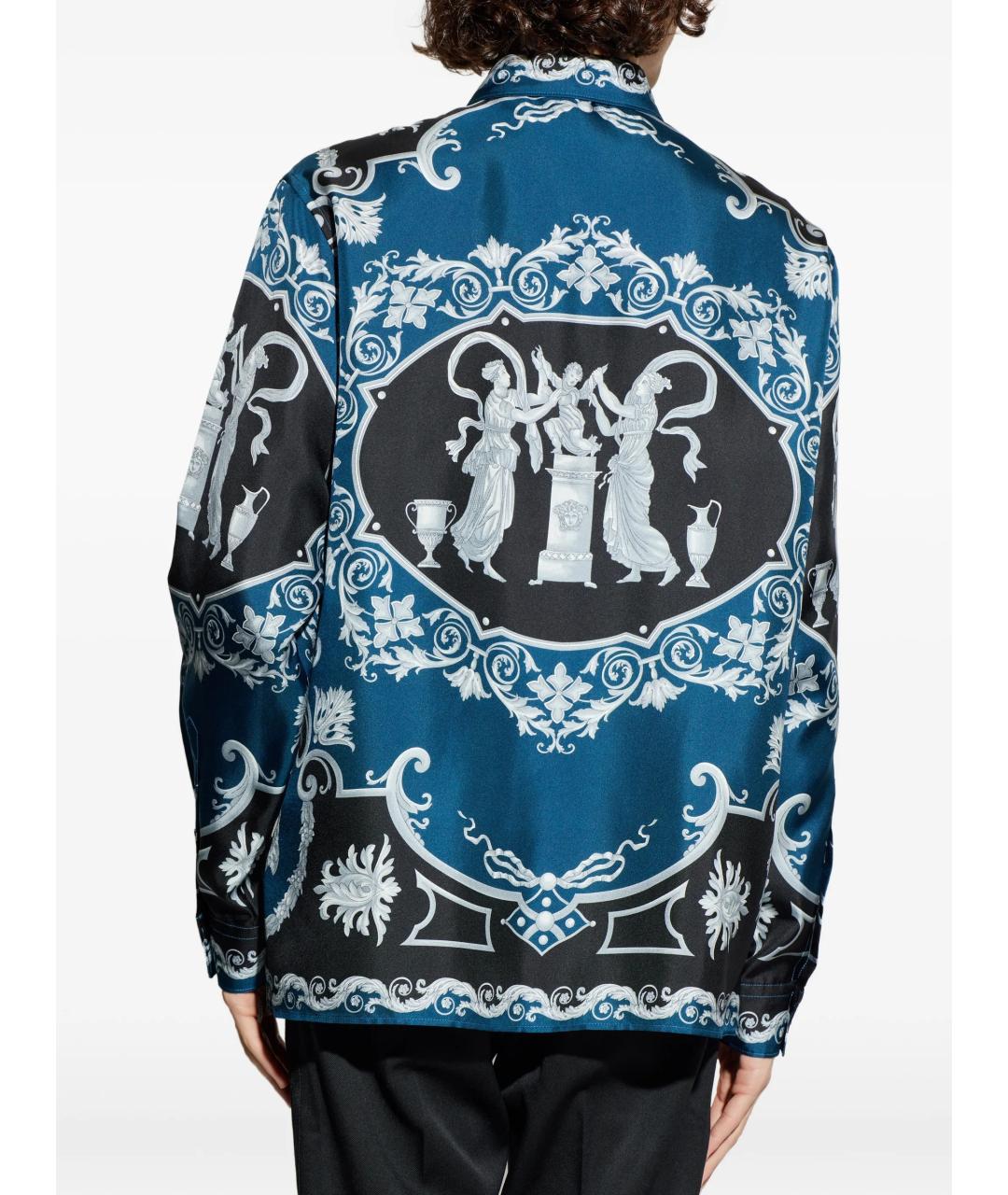 VERSACE Мульти шелковая кэжуал рубашка, фото 4