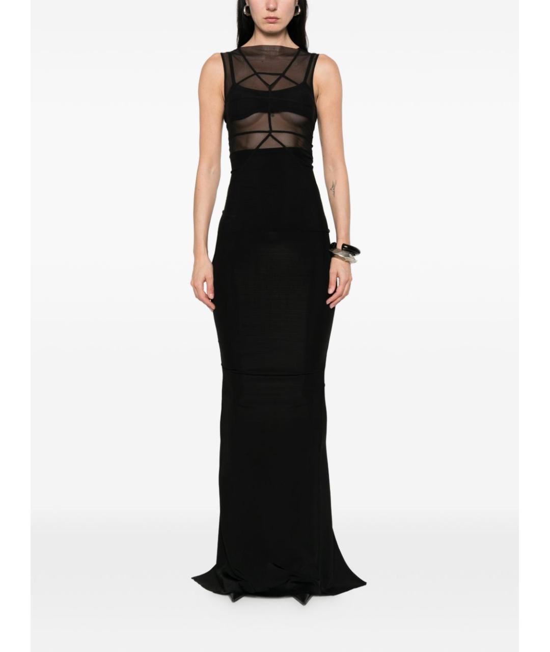 RICK OWENS Черная полиамидовая майка, фото 4