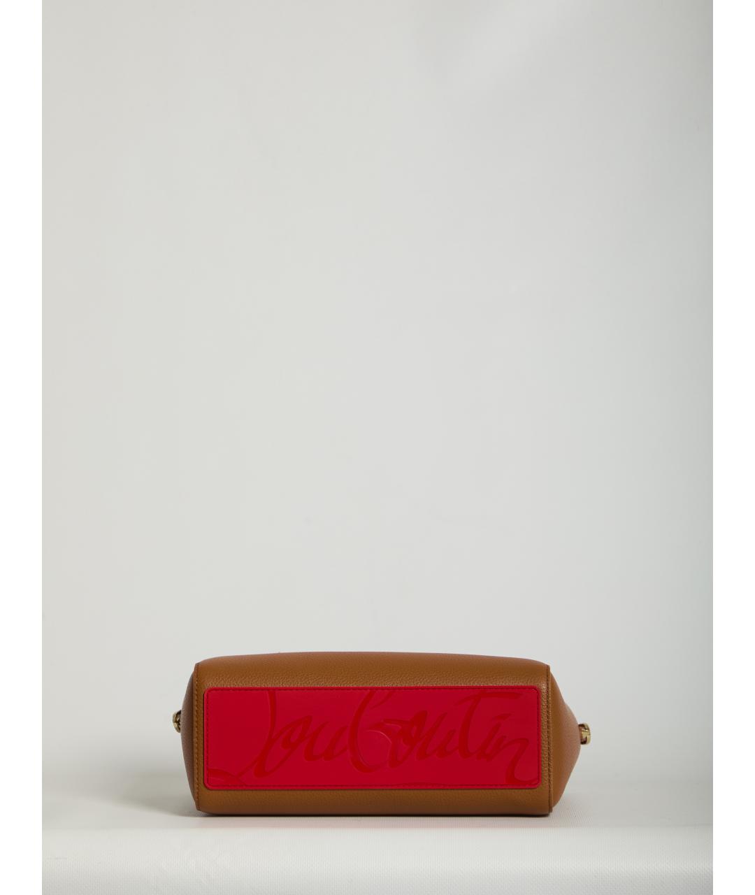 CHRISTIAN LOUBOUTIN Коричневая кожаная сумка тоут, фото 3