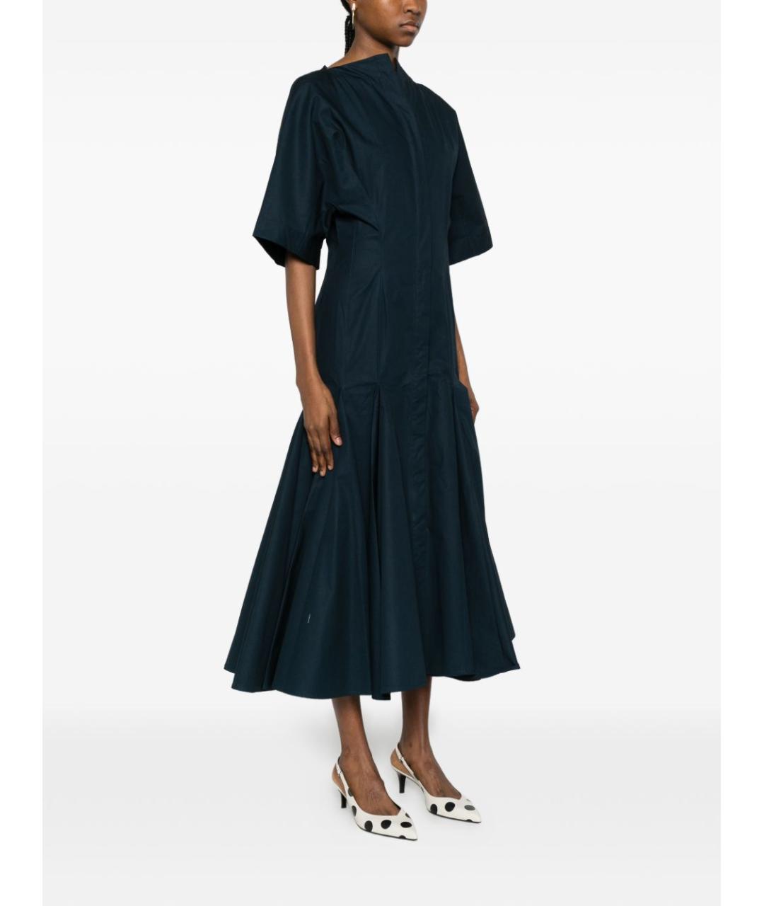 JACQUEMUS Синее хлопковое повседневное платье, фото 3