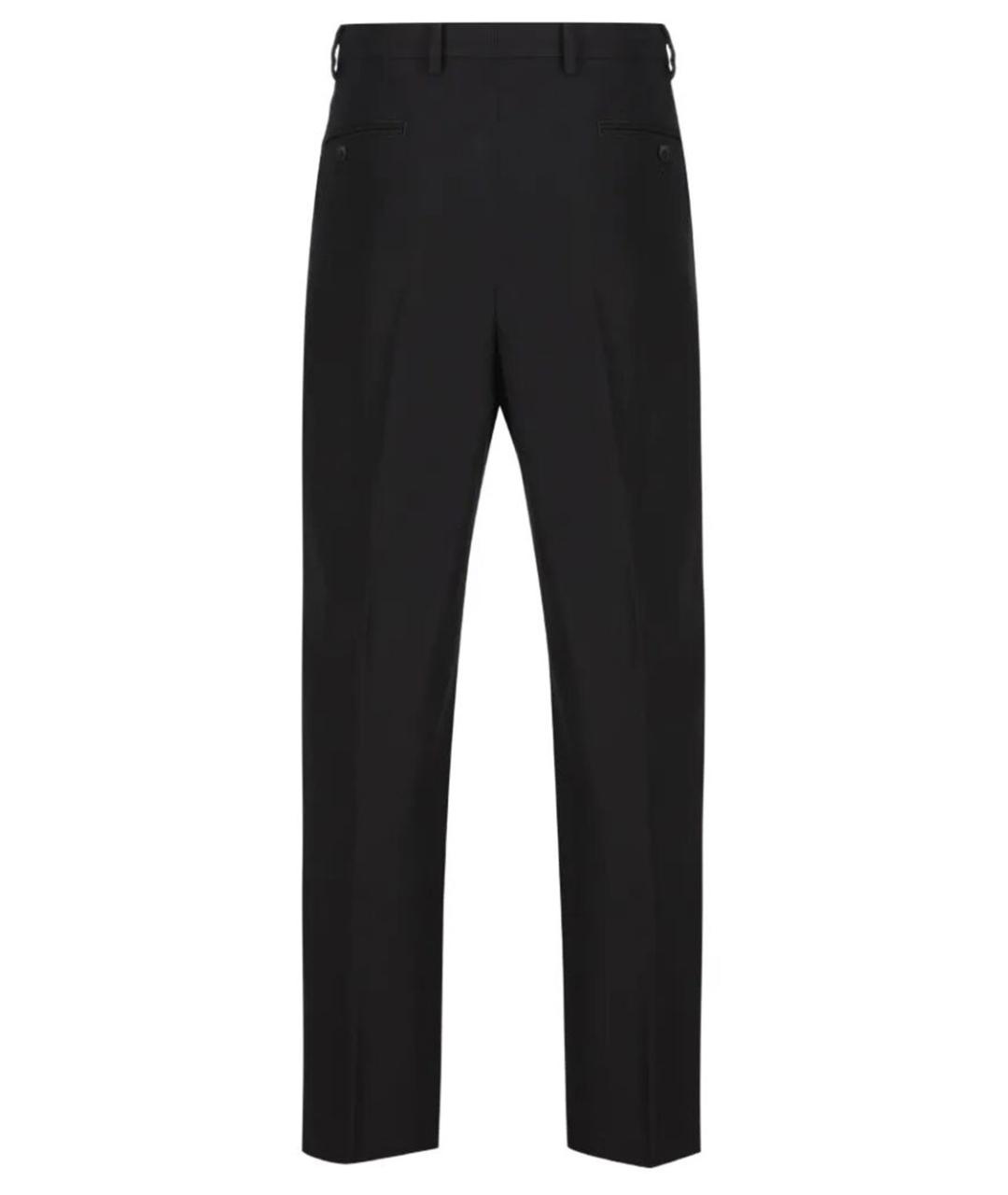 PRADA Черные хлопковые классические брюки, фото 2