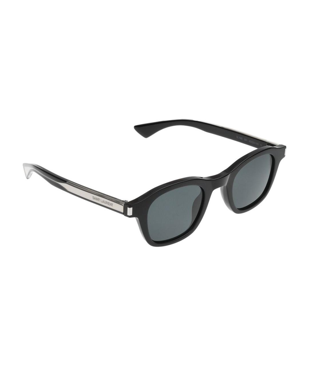 SAINT LAURENT Черные пластиковые солнцезащитные очки, фото 4