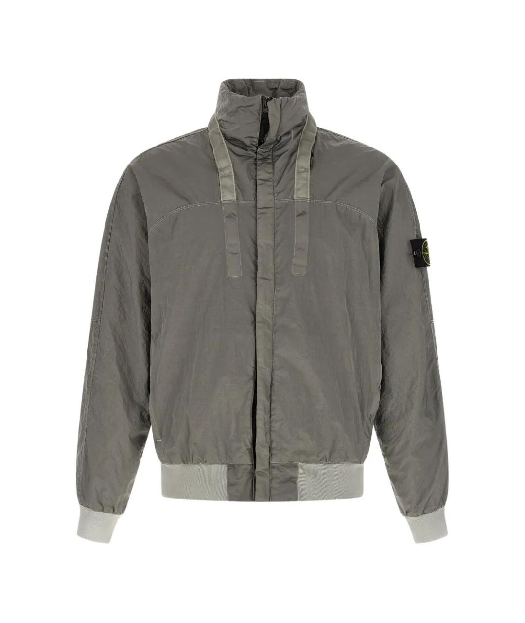 STONE ISLAND Серая полиамидовая куртка, фото 1