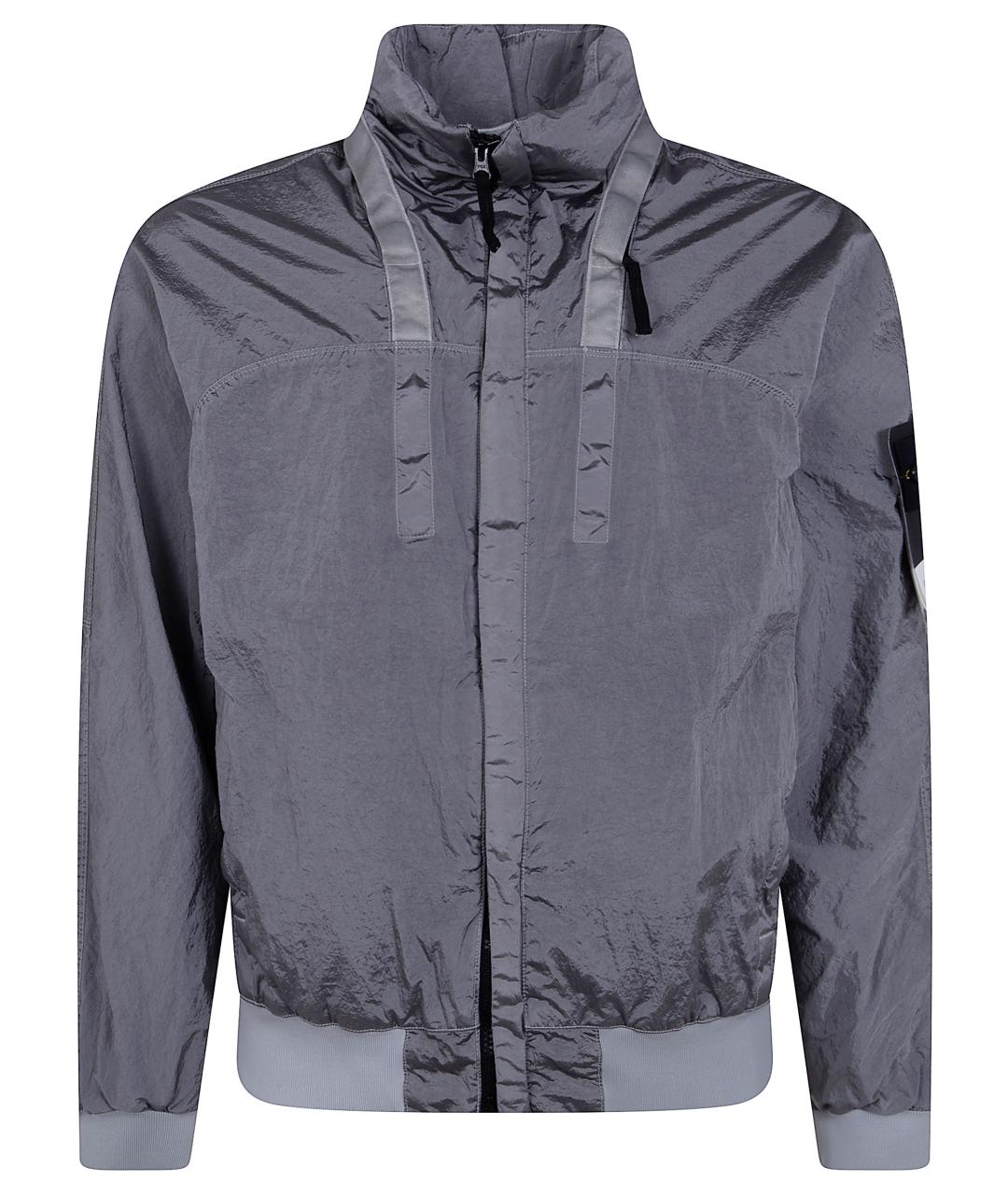STONE ISLAND Серая полиамидовая куртка, фото 5