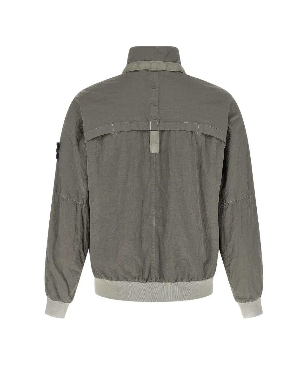 STONE ISLAND Серая полиамидовая куртка, фото 3