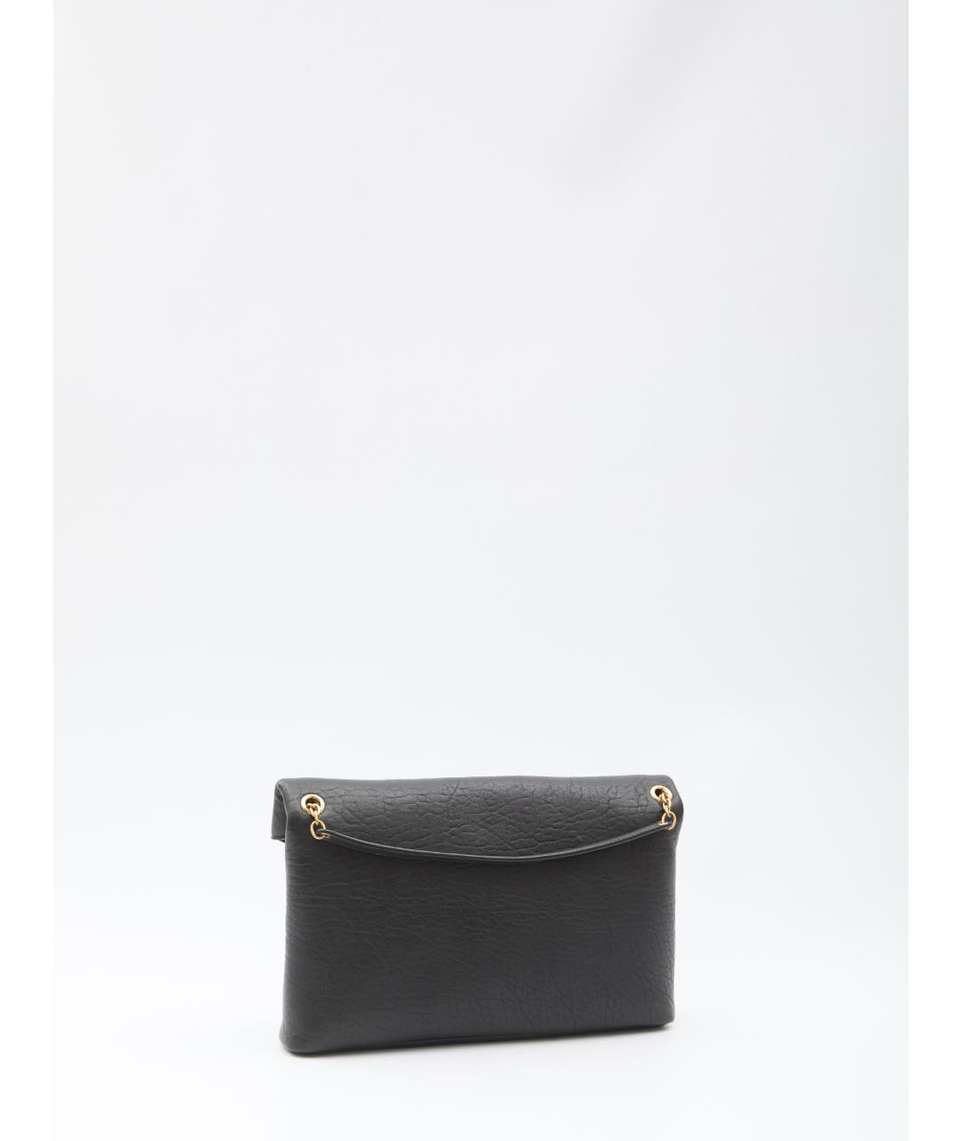 SAINT LAURENT Черная кожаная сумка через плечо, фото 2
