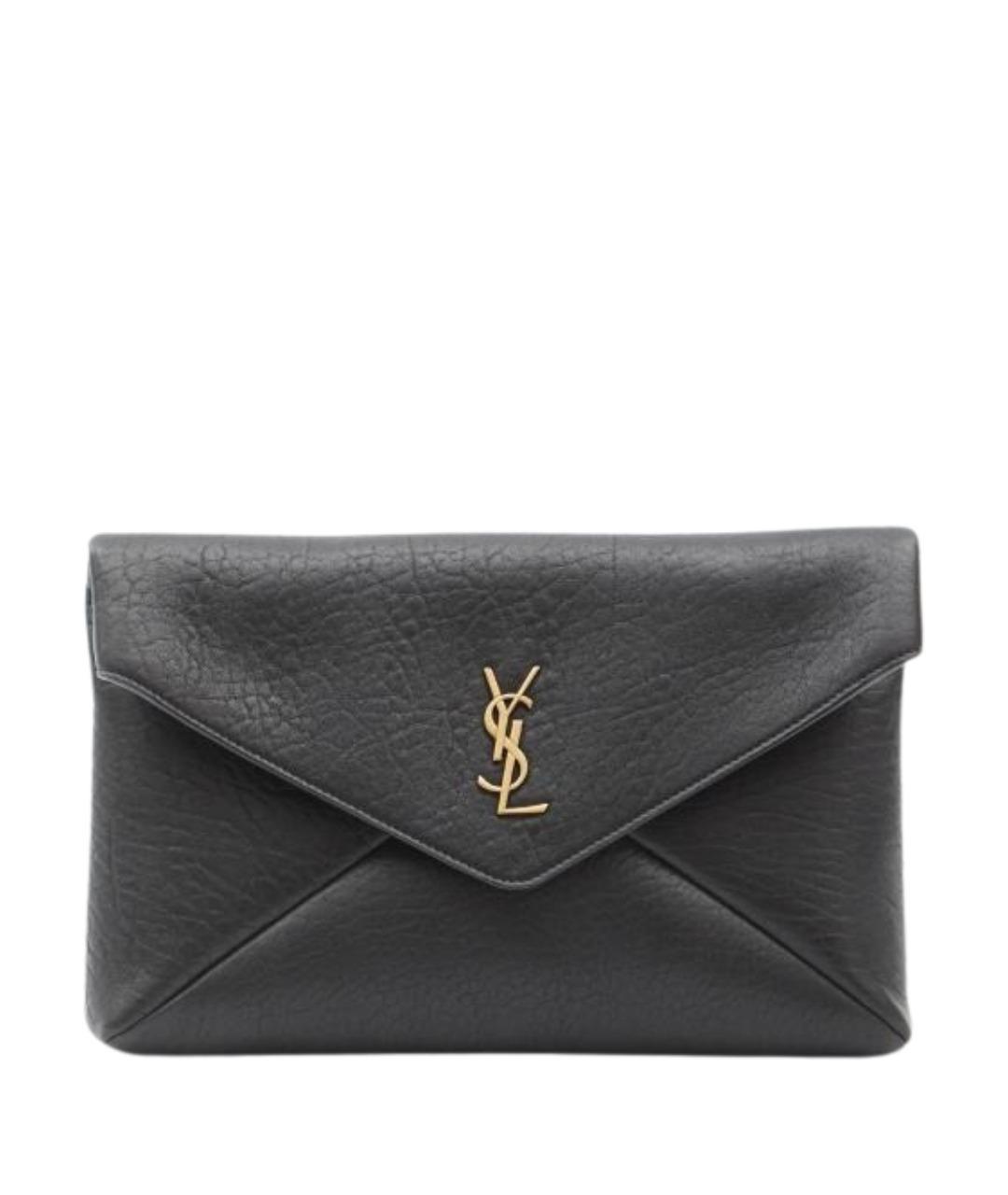 SAINT LAURENT Черная кожаная сумка через плечо, фото 1