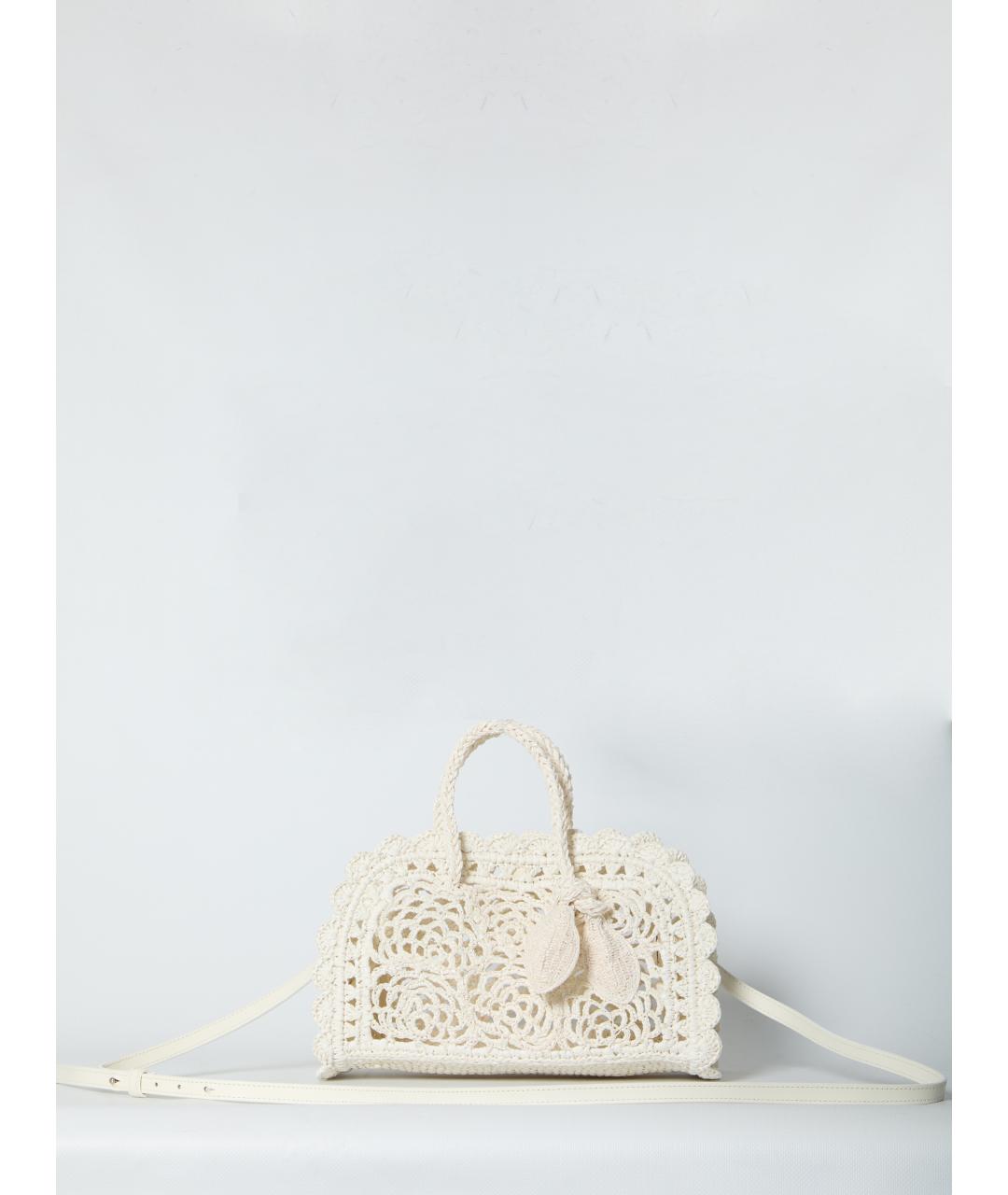 JACQUEMUS Белая тканевая сумка тоут, фото 5