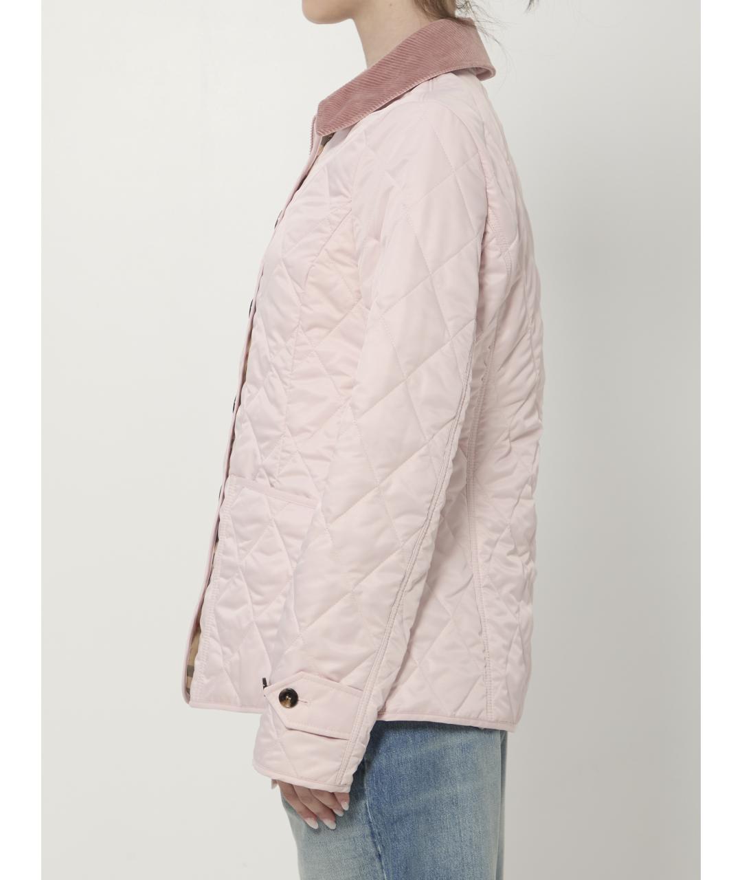 BURBERRY Розовая полиэстеровая куртка, фото 3