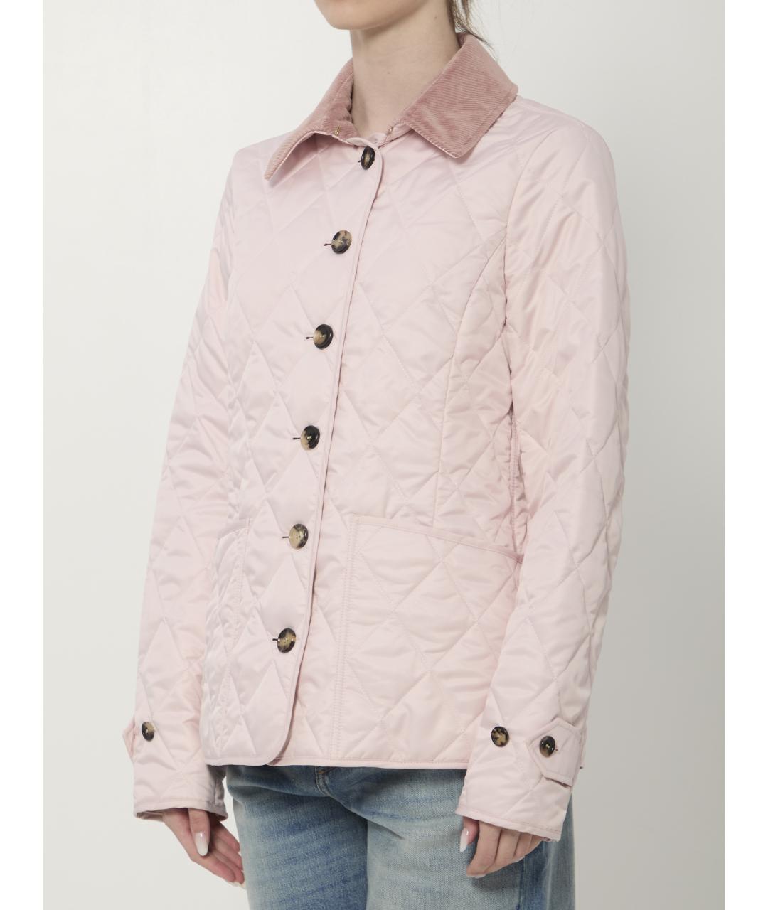 BURBERRY Розовая полиэстеровая куртка, фото 2