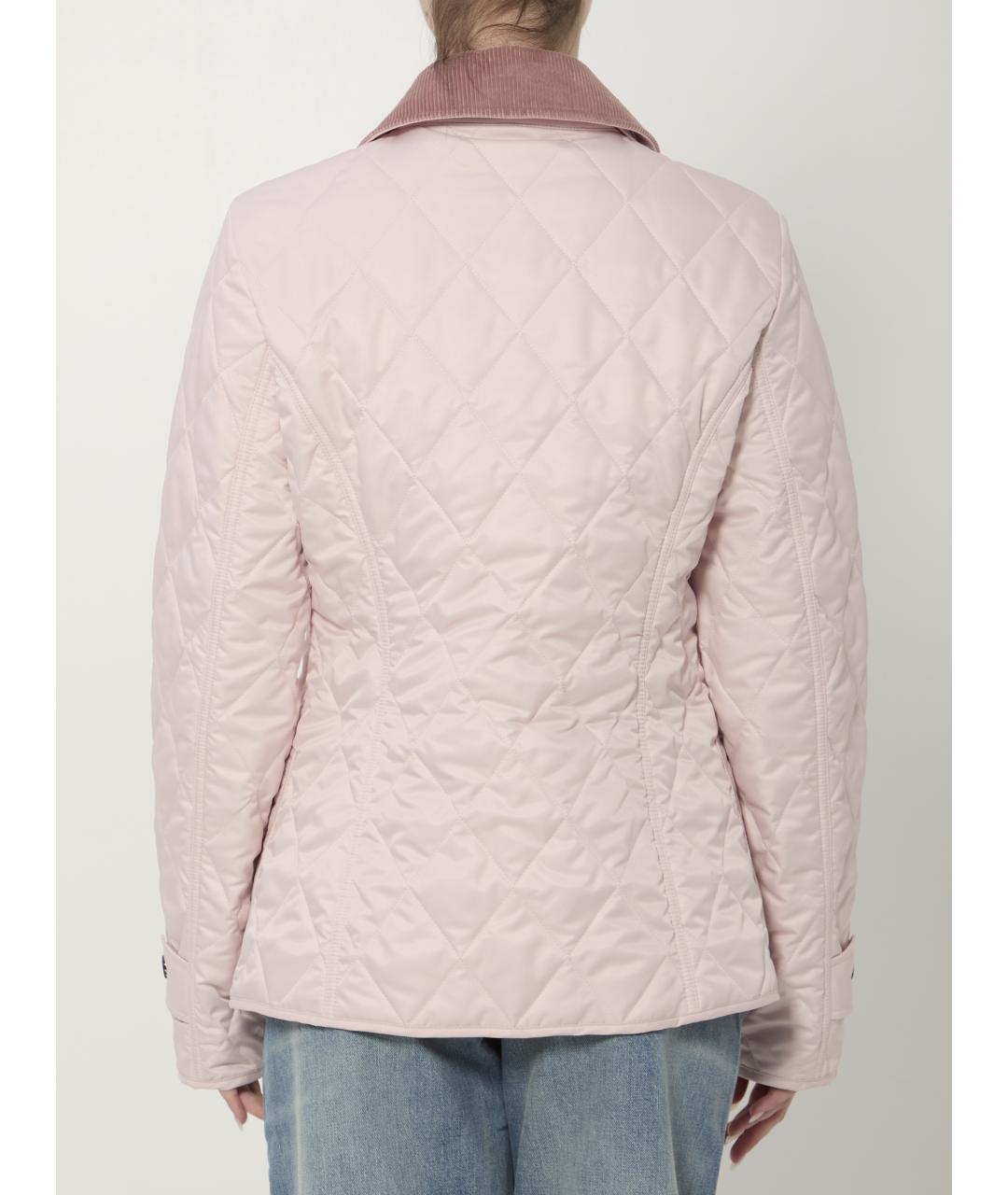 BURBERRY Розовая полиэстеровая куртка, фото 4