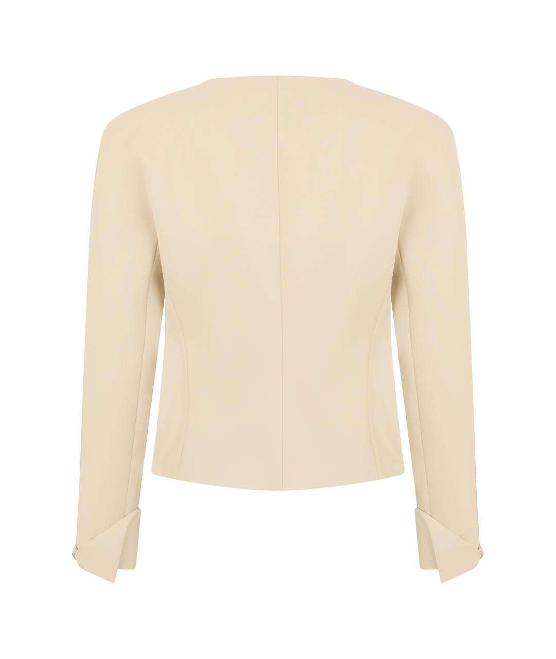 CHLOE Бежевый шерстяной жакет/пиджак, фото 2