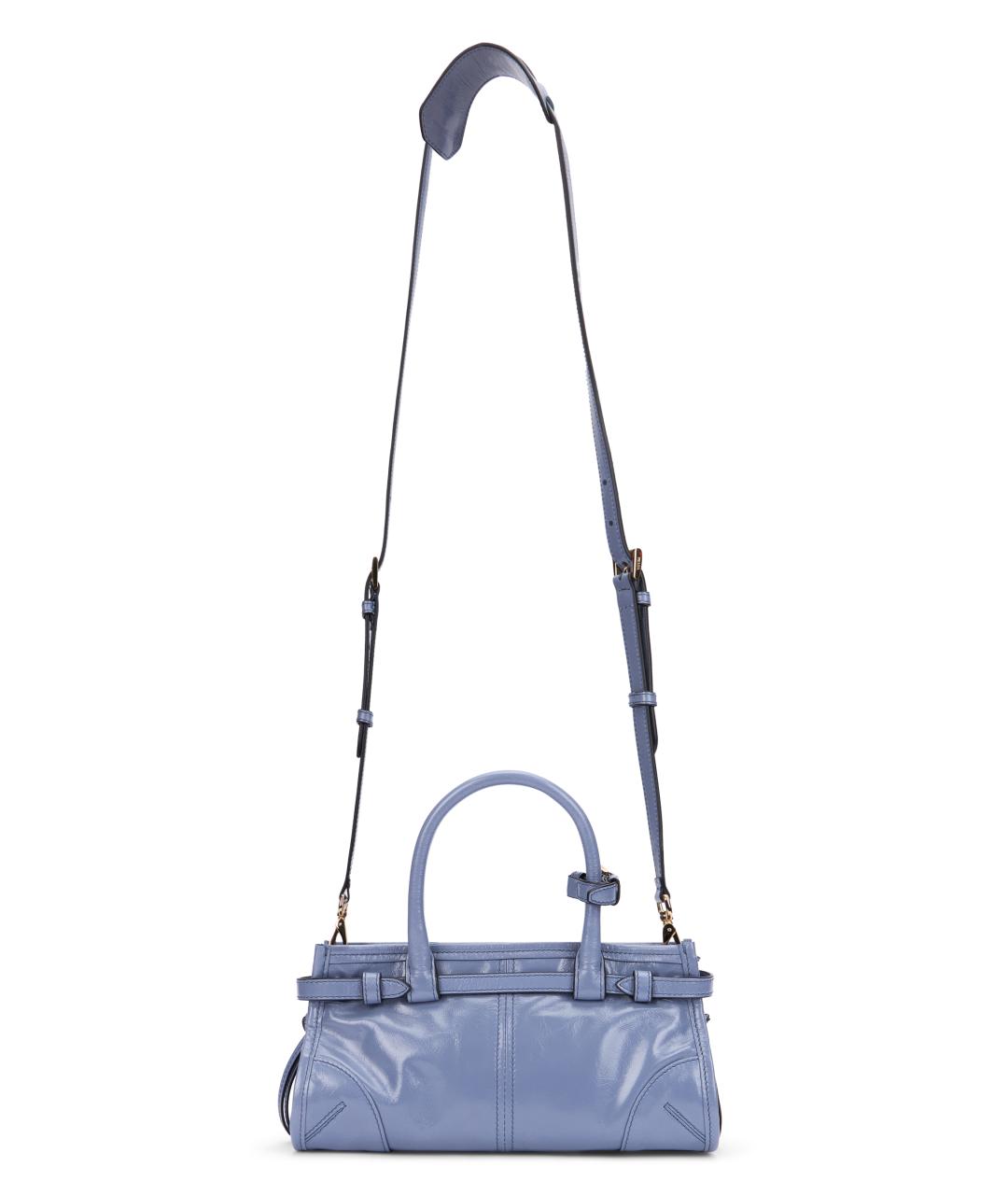 PRADA Голубая кожаная сумка тоут, фото 4