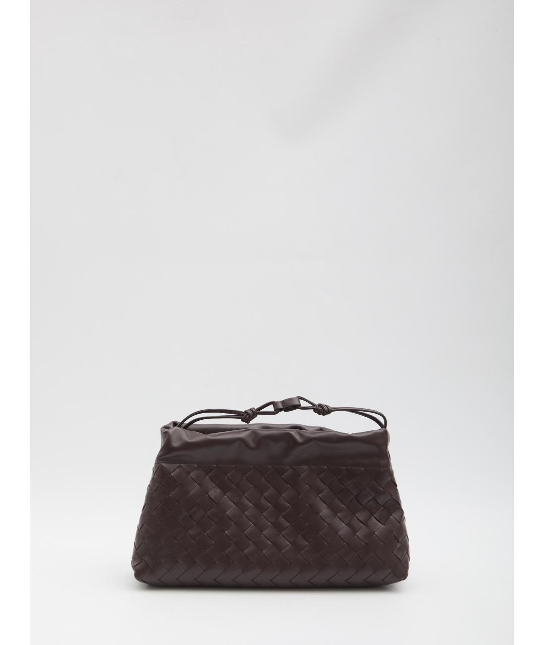 BOTTEGA VENETA Коричневая кожаная сумка с короткими ручками, фото 6