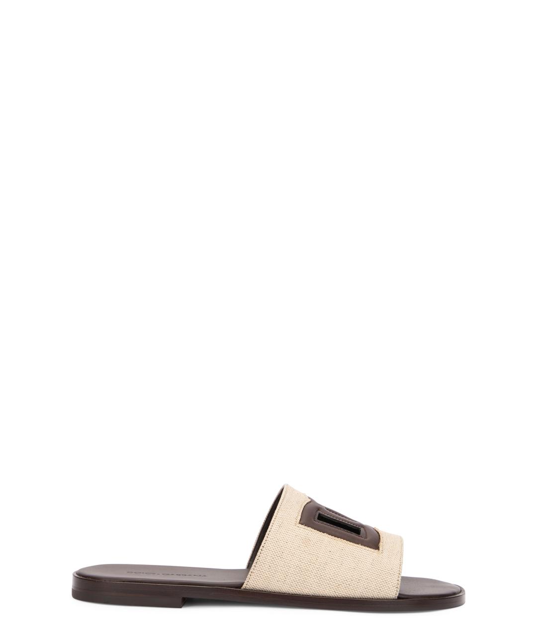 DOLCE&GABBANA Мульти текстильные шлепанцы, фото 1