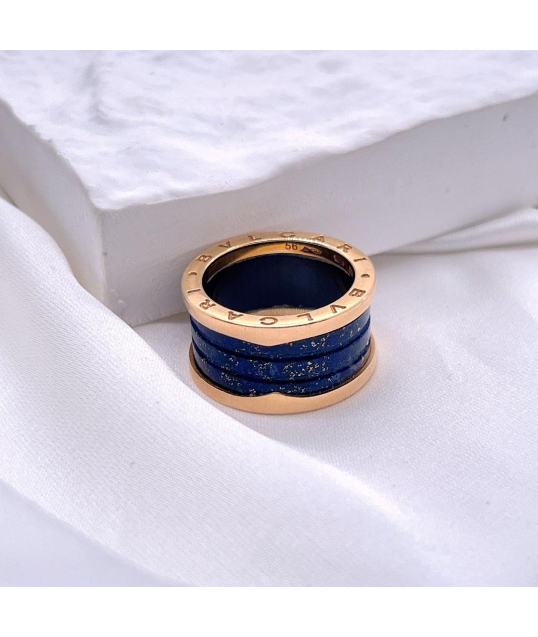 BVLGARI Черное кольцо из розового золота, фото 4