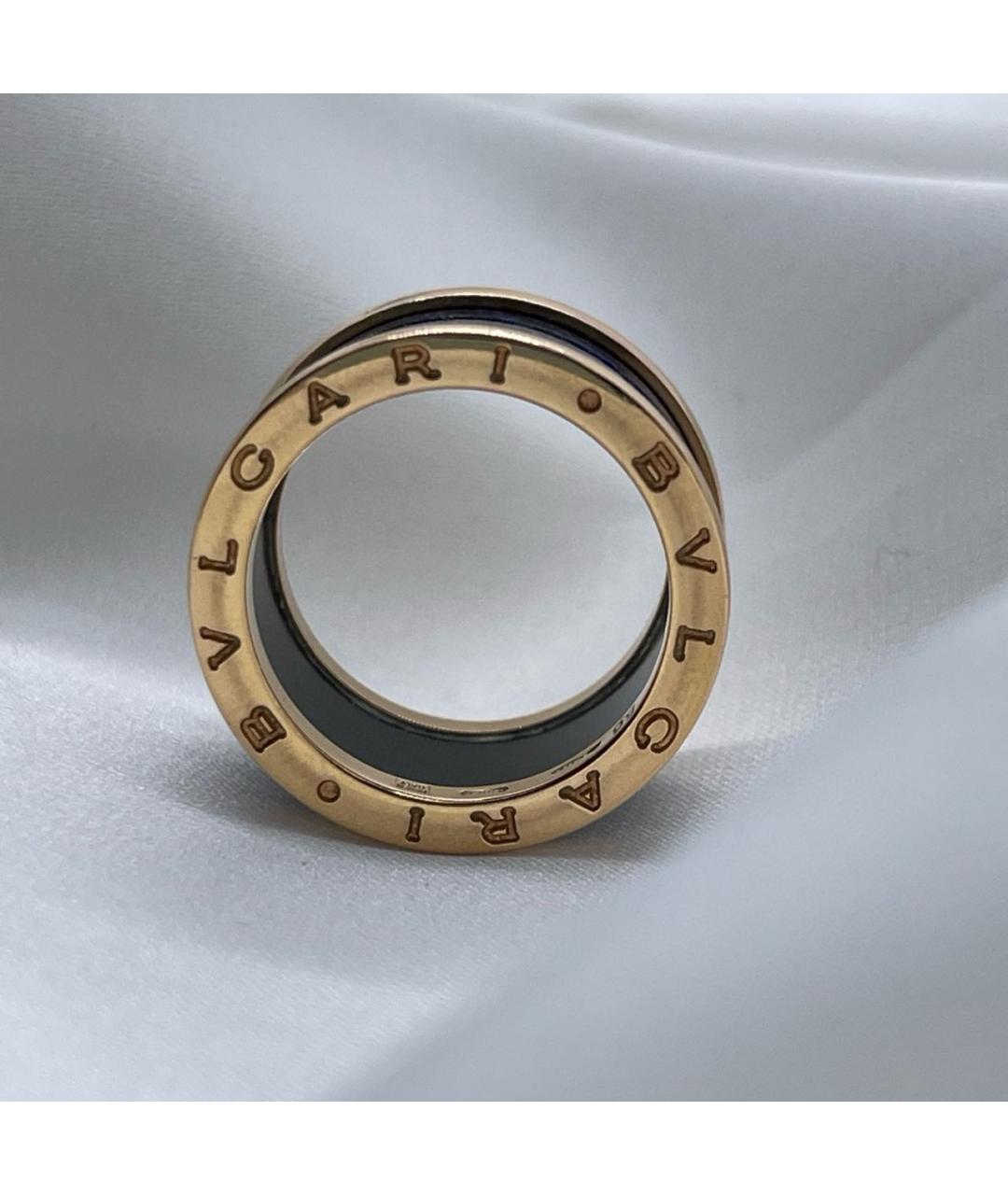 BVLGARI Черное кольцо из розового золота, фото 7