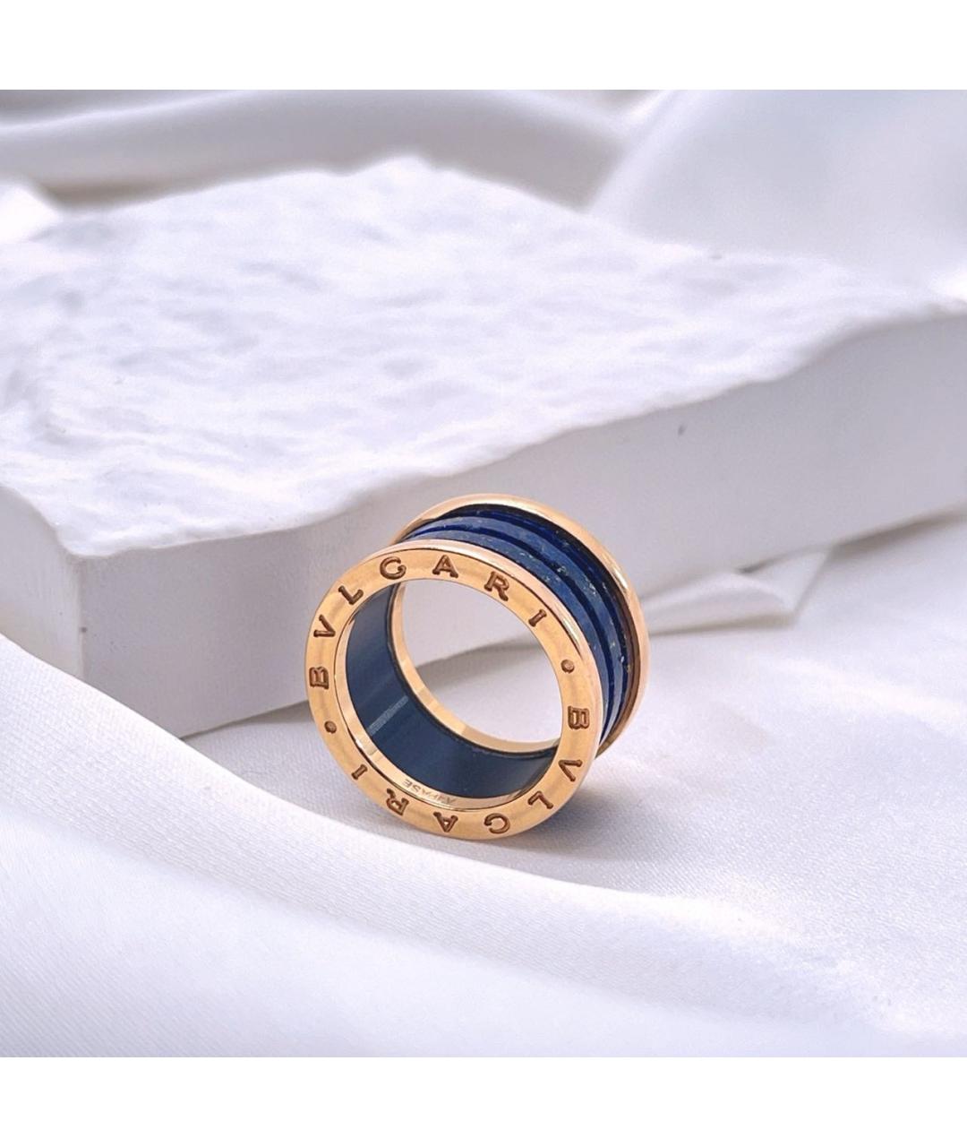 BVLGARI Черное кольцо из розового золота, фото 2