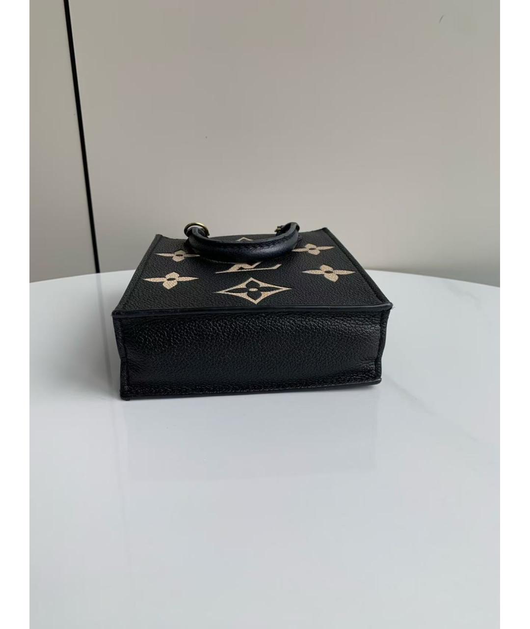 LOUIS VUITTON Черная кожаная сумка с короткими ручками, фото 4