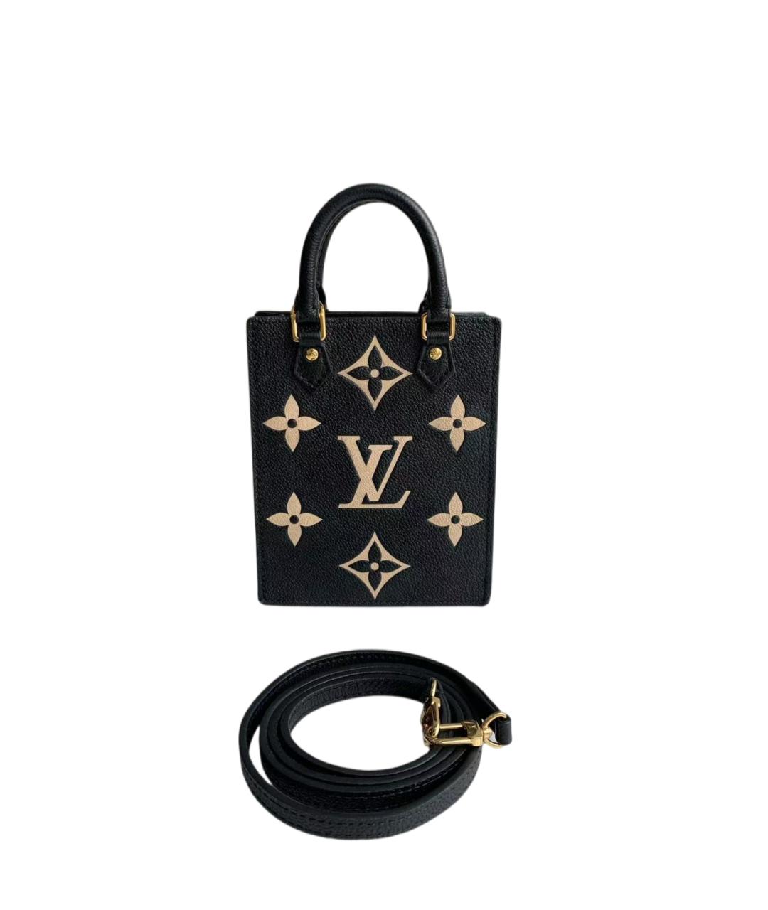 LOUIS VUITTON Черная кожаная сумка с короткими ручками, фото 7