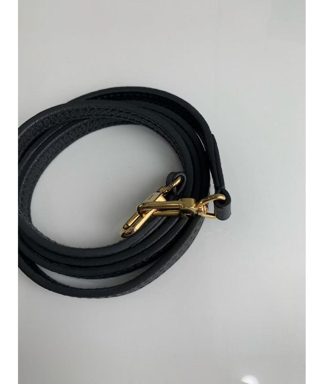 LOUIS VUITTON Черная кожаная сумка с короткими ручками, фото 6